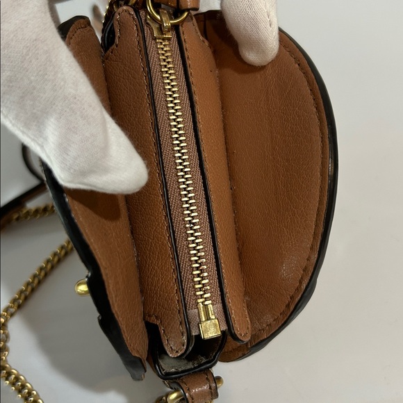 Chloé Mini Pixie Crossbody Bag – Tan Leather & Suede with Gold Hardware - Picture 13 of 17